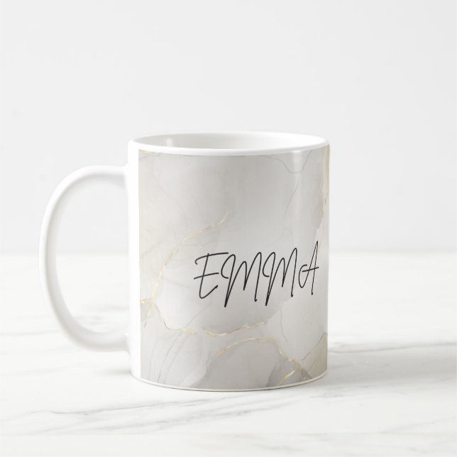 Mug Boug de nom de marbre personnalisé (Gauche)