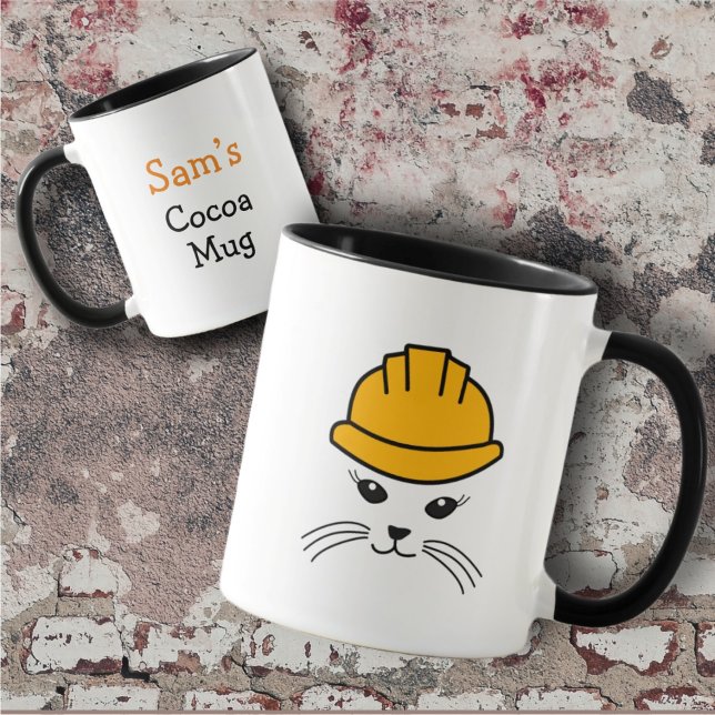 Mug Boug de travailleur de construction de chats Sassy (Créateur téléchargé)