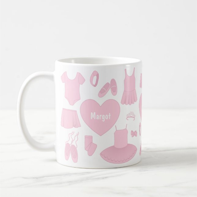 Mug Boug de vêtements de ballet - Arrière - plan blanc (Gauche)