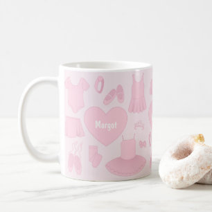 Mug Boug de vêtements de ballet - Arrière - plan ros