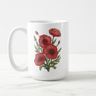 Mug Boug en céramique Red Poppies (15oz)
