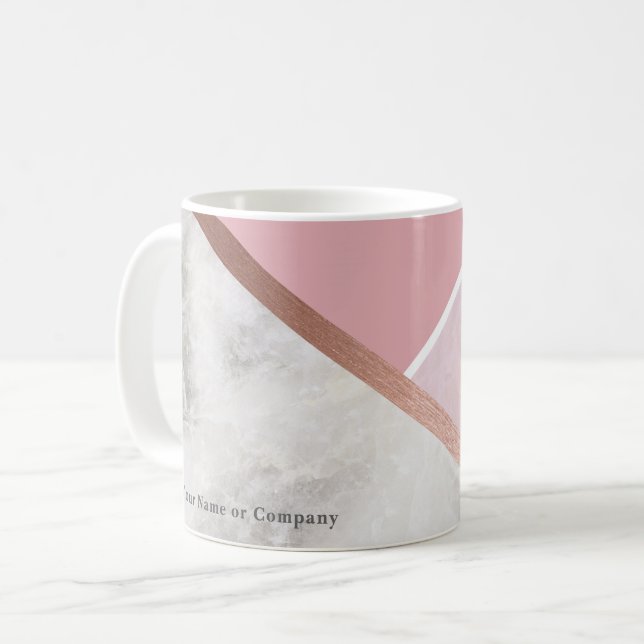 Mug Boug en marbre de cuivre or Rose personnalisé (Devant gauche)