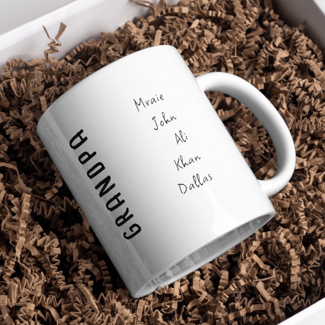 Mug Boug grand-père personnalisé avec des noms de peti (Créateur téléchargé)