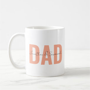 Mug Boug papa personnalisé avec les enfants Nom ・papa 