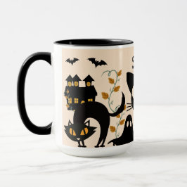 Mug Boug personnalisé - Chats noirs Éffrayants