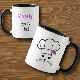 Mug Boug sous chef petit chat personnalisable