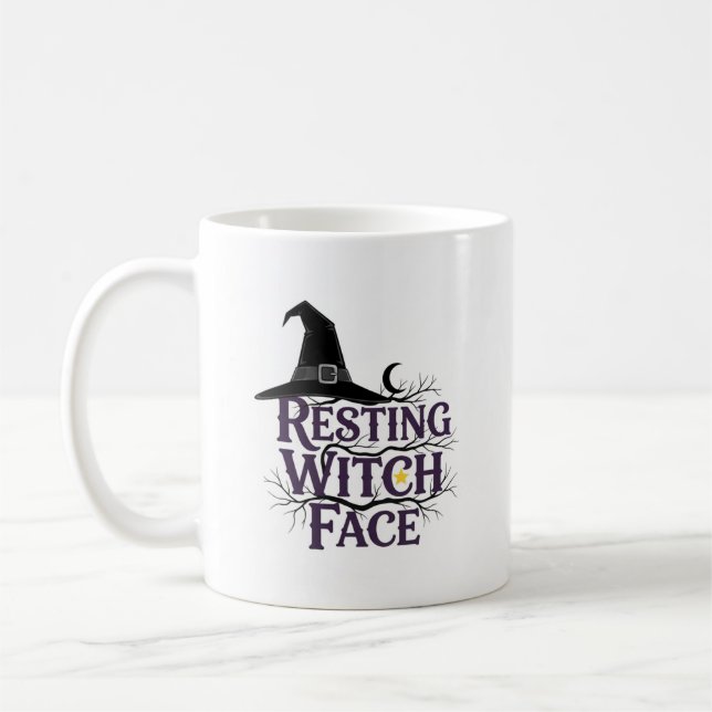 Mug Boug visage Sorcière Repose - Jolie Halloween goth (Gauche)