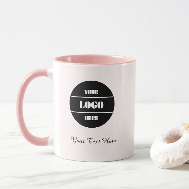 Mug Bouge de café d'élégance rose vif - Cadeau personn (Avec donut)