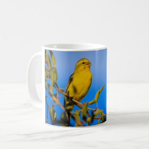 Mug Bouge de café d'oiseau canari jaune