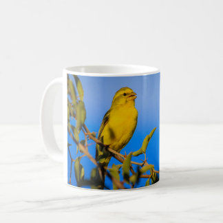 Mug Bouge de café d'oiseau canari jaune