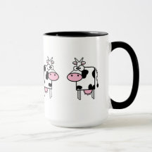 Bouge de caricature de vache mignonne