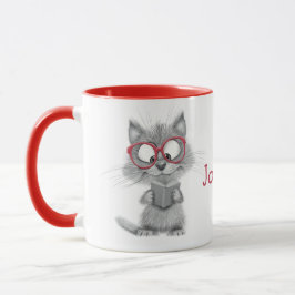 Mug Bouge de lecture de chat mignonne personnalisée av