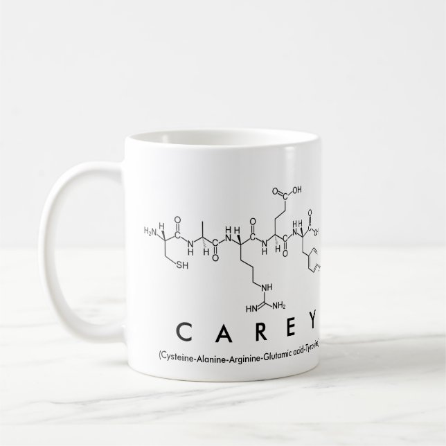 Mug Bouge de nom du peptide Carey (Gauche)