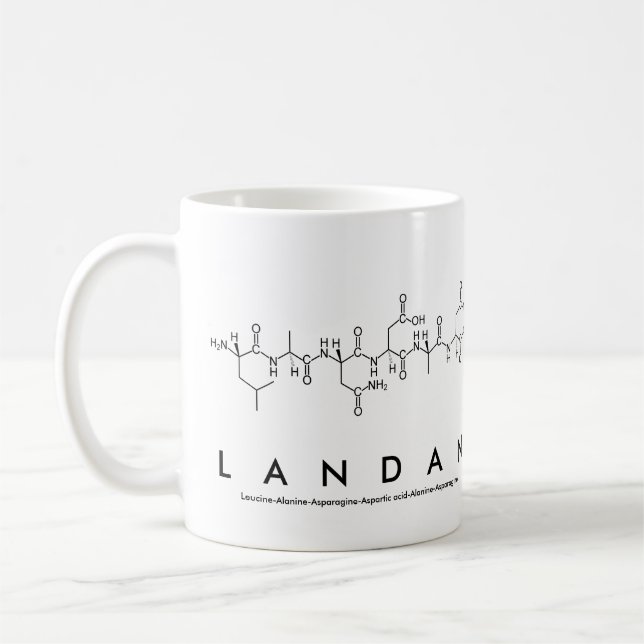 Mug Bouge de nom du peptide Landan (Gauche)