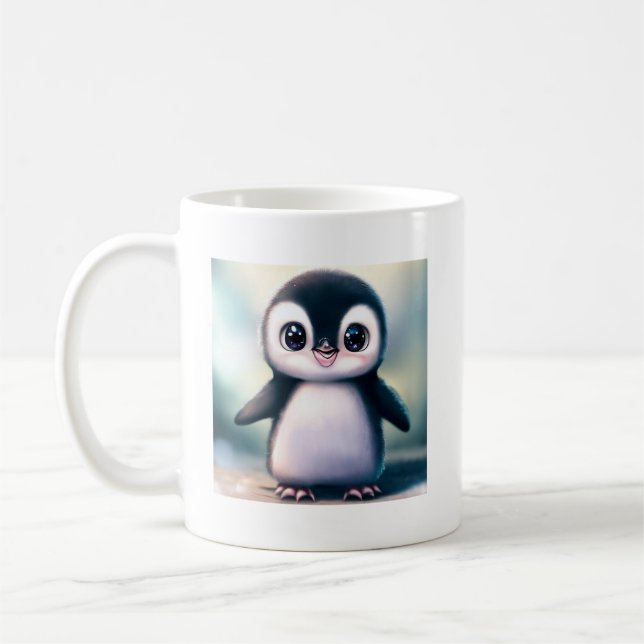 Mug Bouge de pingouin mignonne - Mignonnes bouchons d' (Gauche)