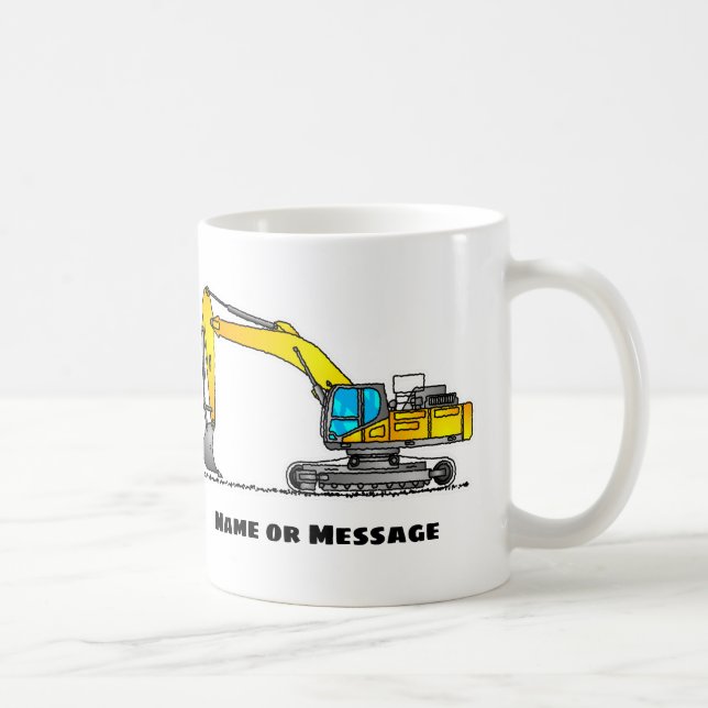 Mug Bougs D'Excavateur, Bouchons De Construction, Tran (Droite)