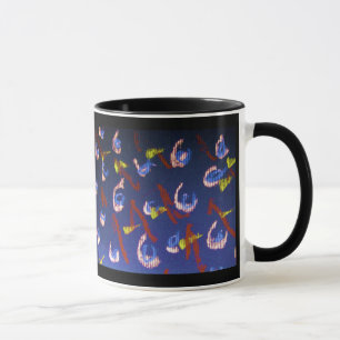 Mug bouillie de café crevette abstraite bleue claire