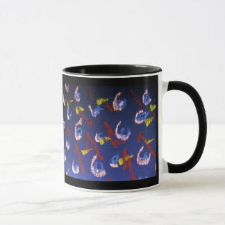 Mug bouillie de café crevette abstraite bleue claire
