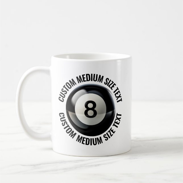 Mug Boule 8 magique personnalisée de taille moyenne 33 (Gauche)