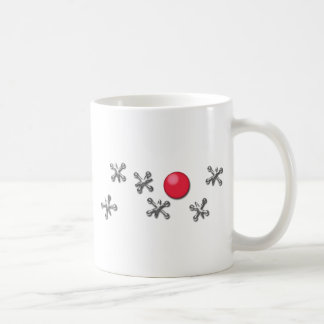 Mug Boule et crics en caoutchouc rouges