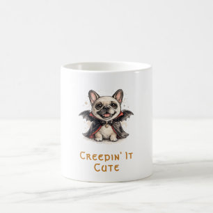 Mug Bouledogue français Halloween Chauve-souris vampir