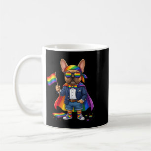 Mug Bouledogue français LGBT Arc-en-ciel Fierté lesbie