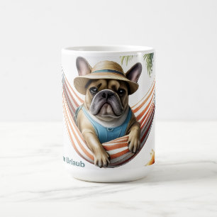Mug Bouledogue français Palme Plage Bouledogue Françai