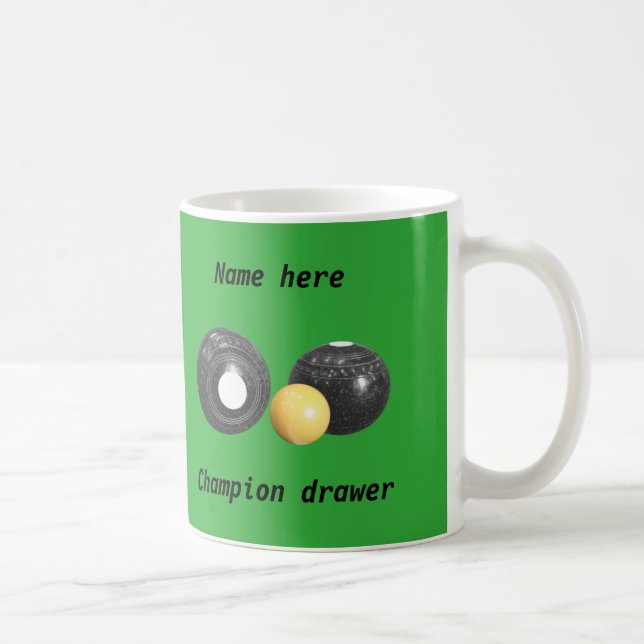 Mug Boules de pelouse personnalisables, boules de mate (Droite)