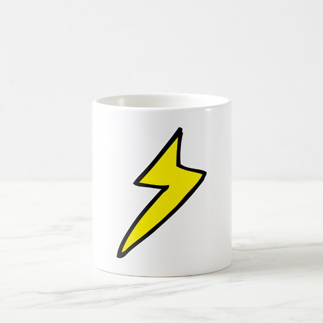 Mug Boulon de foudre jaune (Créateur téléchargé)