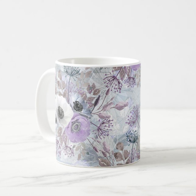 Mug Bouquet d'anémones délicat. (Devant gauche)