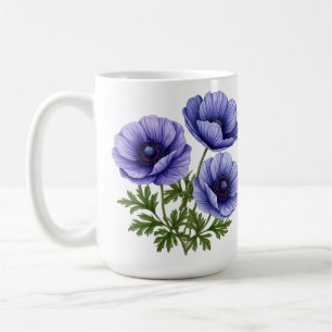 Mug Bouquet d'anémones violettes