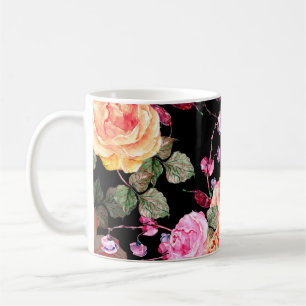 Mug Bouquet d'aquarelle fleurs avec haricot