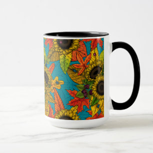 Mug Bouquet d'automne en bleu