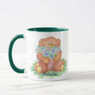Mug Bouquet De Bouquet Petit Teddy Fleurs Florales