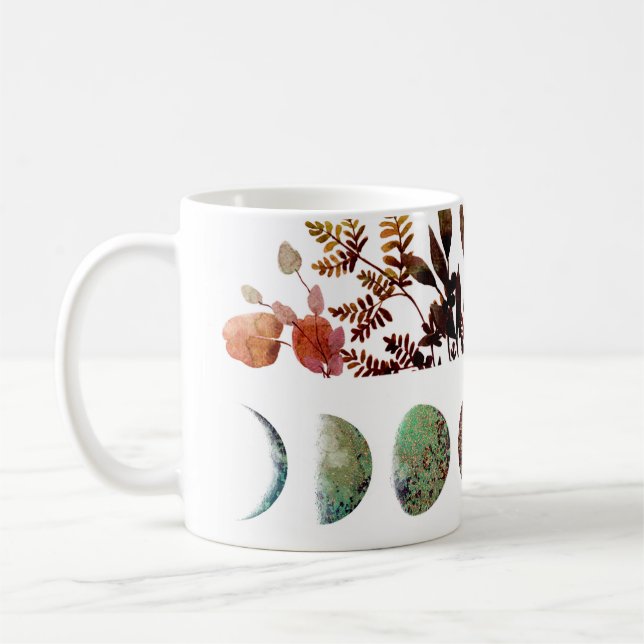 Mug Bouquet de cycle de lune d'automne mystique (Gauche)