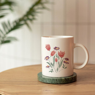 Mug Bouquet de fleurs arrangements florales délicates 