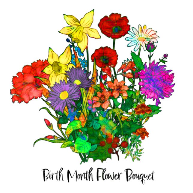 Mug Bouquet de fleurs du mois de naissance (Créateur téléchargé)