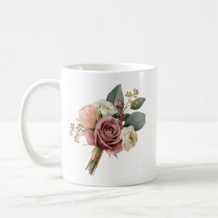 Mug Bouquet de mariage à l'aquarelle romantique