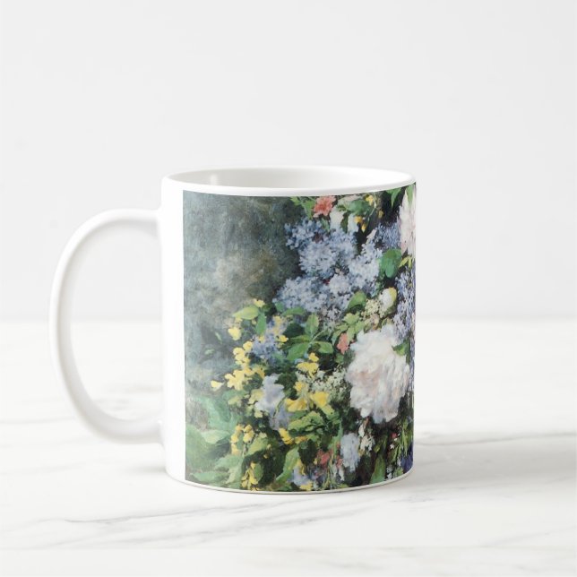 Mug Bouquet de printemps de Pierre Renoir, Fleurs Vint (Gauche)