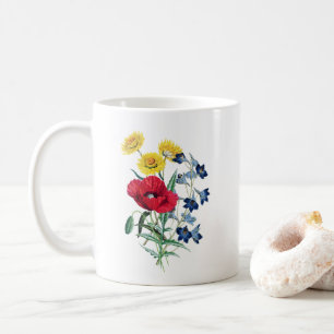 Mug Bouquet Fleur sauvage, illustrations botaniques de