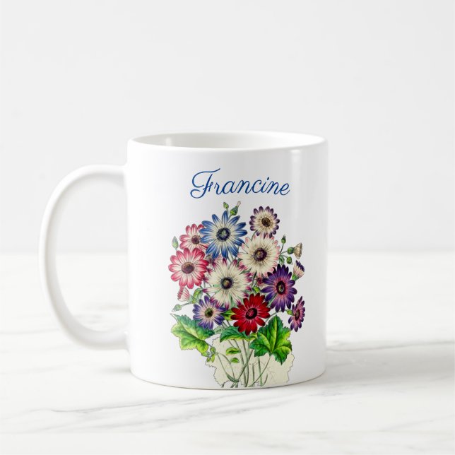 MUG BOUQUET FLEURS PERSONNALISÉ (Gauche)