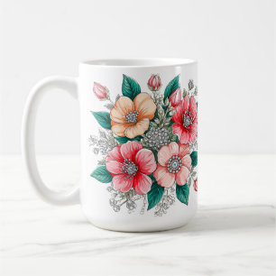 Mug Bouquet floral coloré
