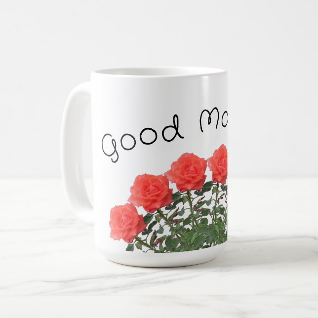 Mug - Bouquet of Pink Roses Kaffeetasse (Vorderseite Links)