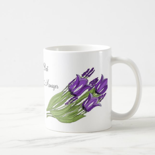 Mug Bouquet Tulipe pourpre (Droite)