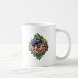 Mug Bouquet victorien de purple pansy pour la fête des