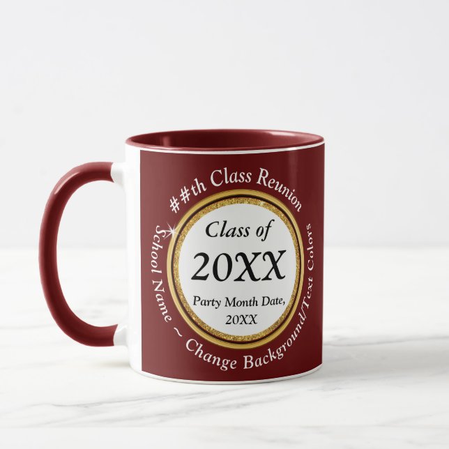 Mug Bourgogne, Blanc et Noir, Musique de Réunion de cl (Gauche)