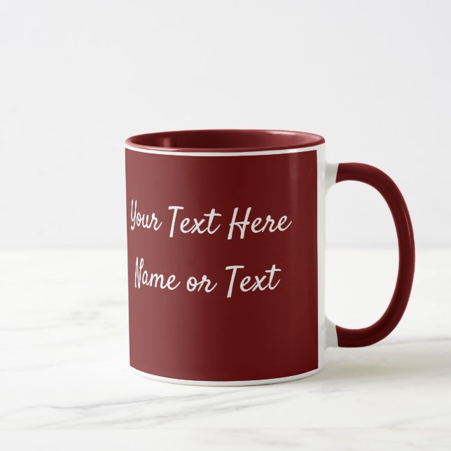 Mug Bourgogne Personnaliser Message Café Cup Cadeau Mu (Droite)