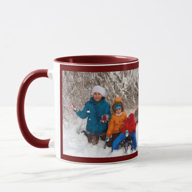 Mug Bourgogne Personnaliser Modèle photo Cadeau Café M (Gauche)