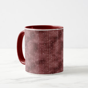 Mug Bourgogne Rayures Rouges et Blanches Saint-Valenti