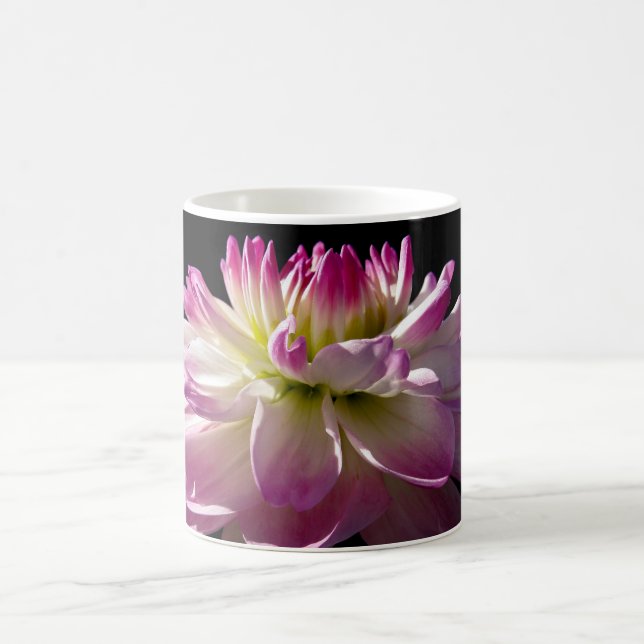 Mug Bouteille à café à imprimé floral rose dahlia (Centre)